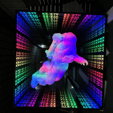 Customizable 1x1m 3D Infinite LED Mirror with Logo