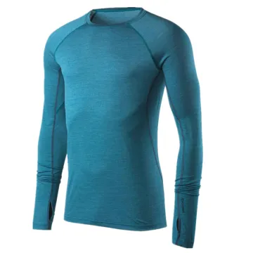 Men's Merino Wool Long Sleeve Crew Neck Base Layer - Long Johns