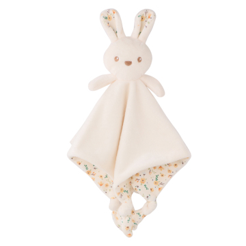 Bunny Rabbit Comforter Toy - Handmade Cartoon Baby Sleep Toy with Security Blanket