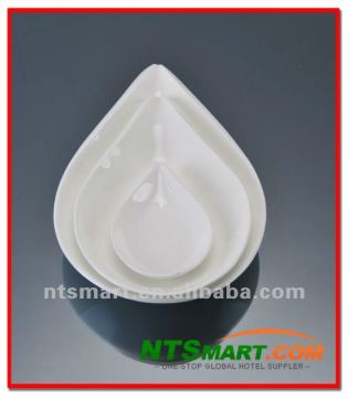 Peach Shape Porcelain Plate/Dinnerware with 5.5/8/10/12 Inches Different Sizes, 1.8mm Thickness