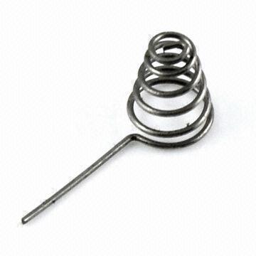 Battery/Compression Spring, Tower-shaped, 0.5 to 1.0mm Wire Diameter