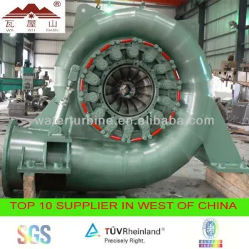 Francis water turbine generator for small hydro power plant