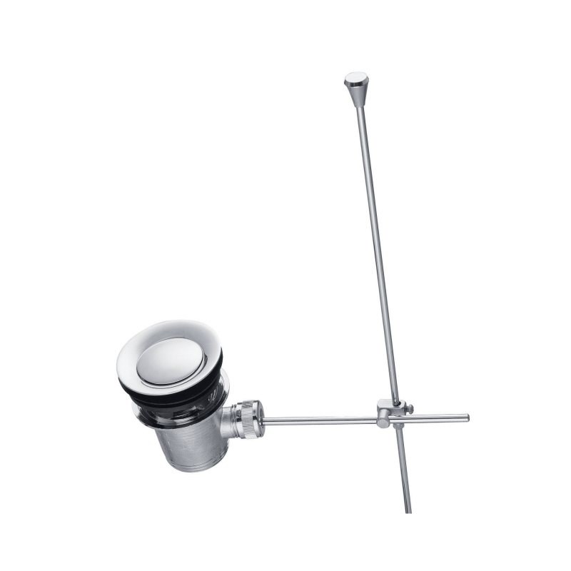 Waste set pull-up for basin and bidet mixers