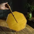 Wachlarz na talię, wykonany ręcznie z bambusa, tkanego lakieru