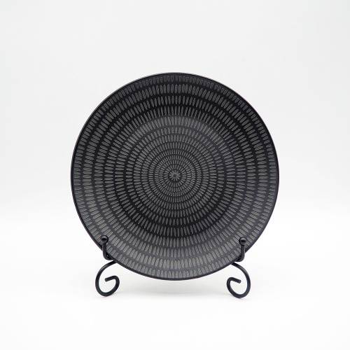Diseño personalizado Restaurantes de porcelana de lujo Platos de platos de tazón Cena Cena de casas de vajilla Matt Black Ceramicina Juego de vajillas