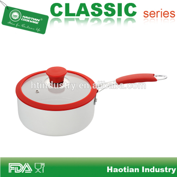 Aluminum White Ceramic Coated Sauce Pan