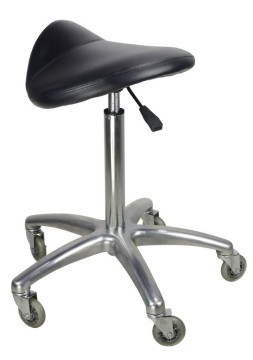 Black Multi-Purpose Hydraulic Saddle Stool with Handle