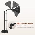 Rustic Farmhouse Task Lamp 25-29 Inch Metal Reading Light