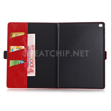 card holder wallet flip pu leather case for ipad pro