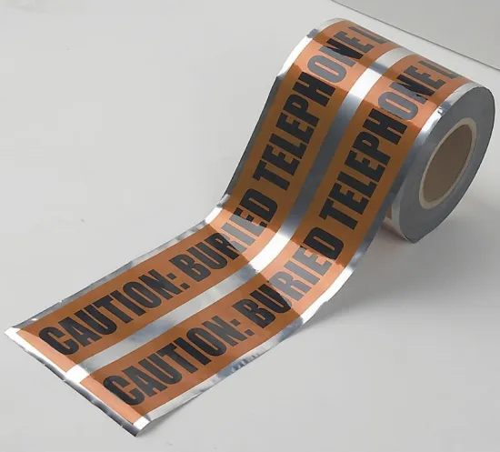 logo or word-printed detectable warning tape for underground use