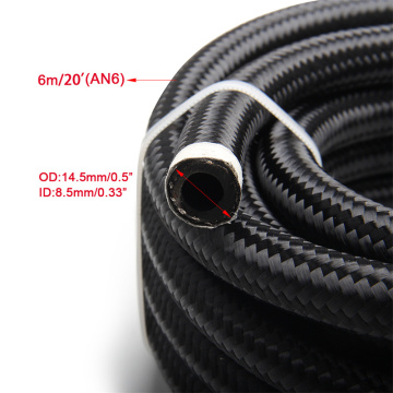 AN6 high temperature braided oil cooler tubing