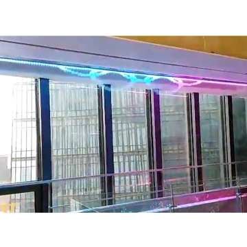 Rectangular rain curtain fountain outdoor