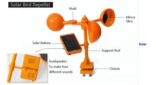 Ultrasonic Signal Solar bird repeller/ pest repeller from China