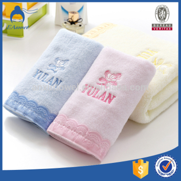 70x140cm 100% cotton embroidery thick bath towel and face towel set softextile