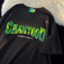 Chenille embroidered T-shirt