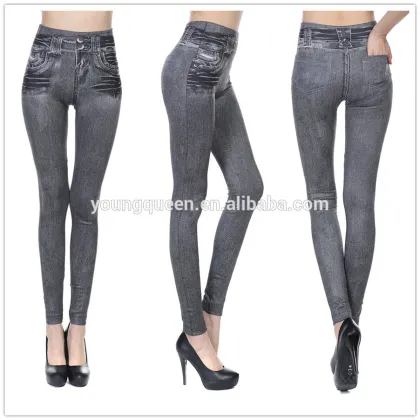 RM86 TV show models real pockets like jeans Denim leggings seamless leggings                        
                                                Quality Choice