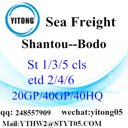 Shantou Ocean Freight Rate naar Bodo