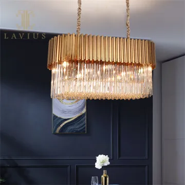 Elegant Luxury Mirror Brass Crystal Dinning Room Chandelier