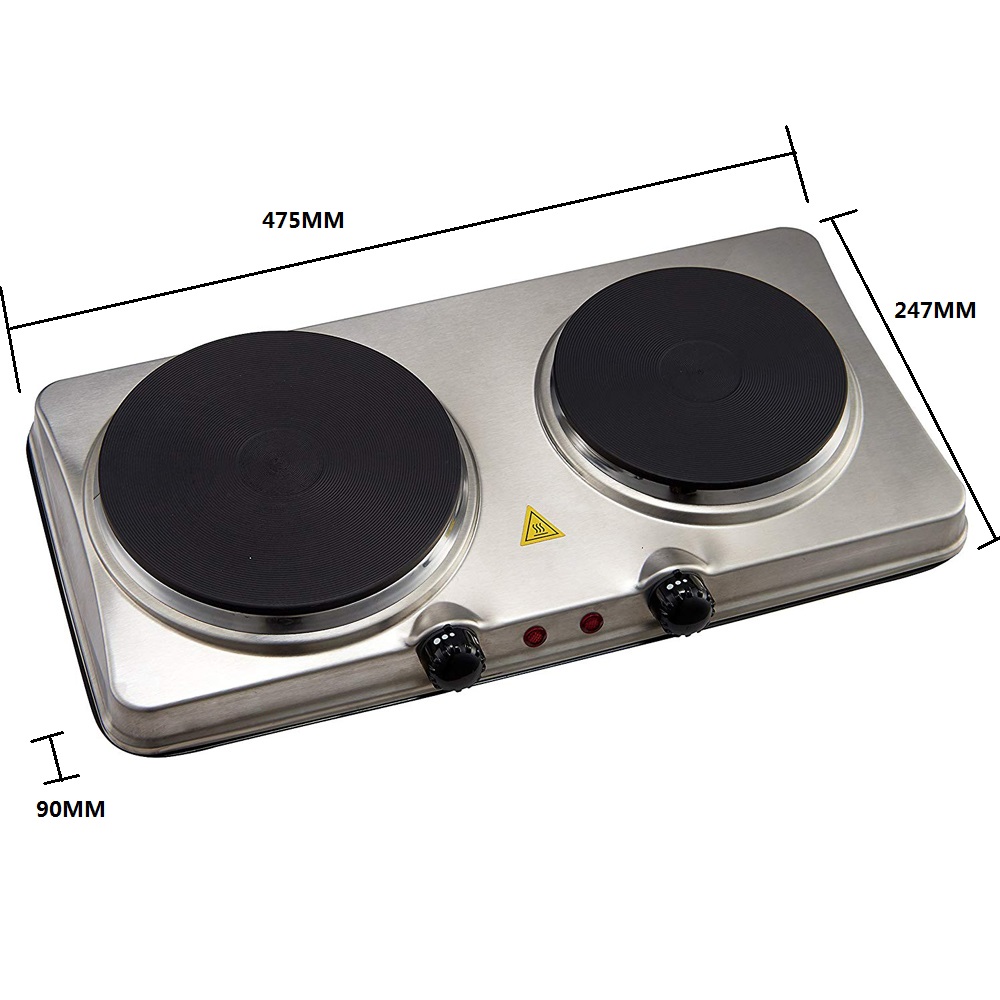 Silver Portable Electric Cooktop