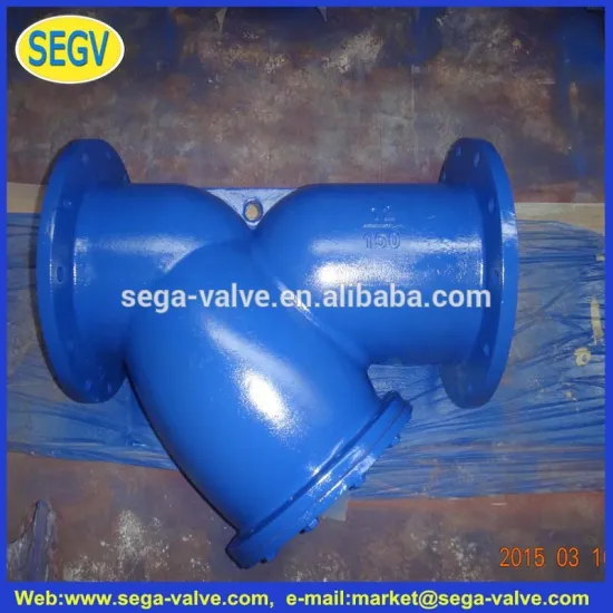PN10/16 cast iron flanged Y strainer SS304 screen