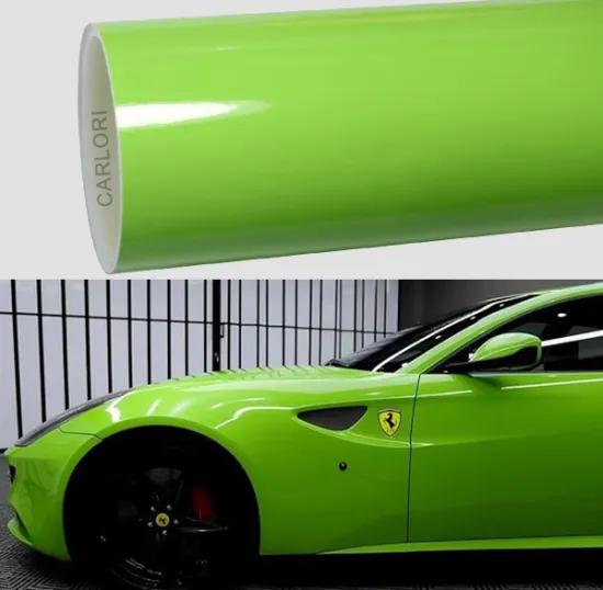super gloss apple green car wrap vinyl
