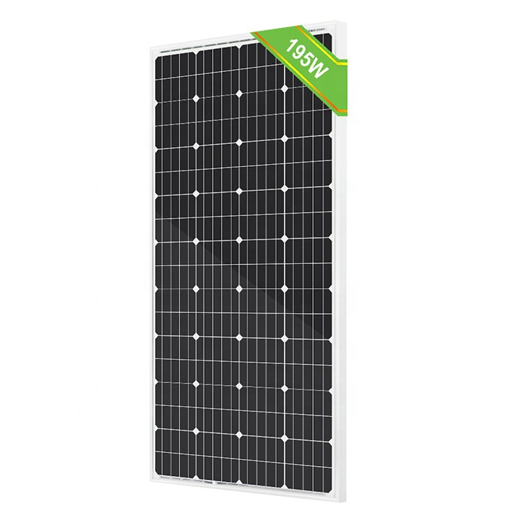 Módulo PV Monocristalino Silício 195W Painel solar