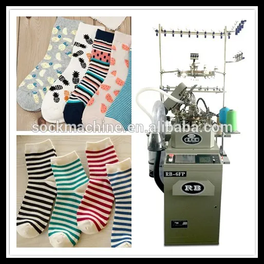 3.5 Inch RB-6FP Robert Model Plain Socks Making Machine