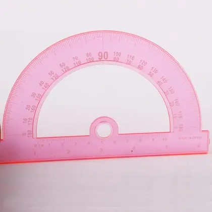 6 Inch Transparent Plastic Protractor