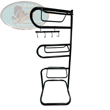 Durable and Rotatable Three-Layer Vertical Saddle Rack for Stable Supply