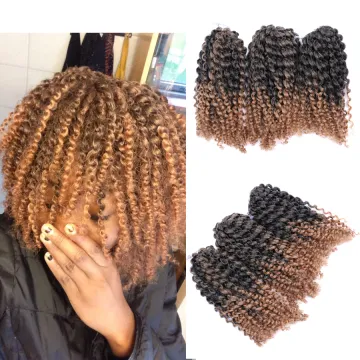 Hot sell  Synthetic Crochet Braids Curly Malibob Two Tone Braiding Hair Afro Kinky Braiding Hair wholesale