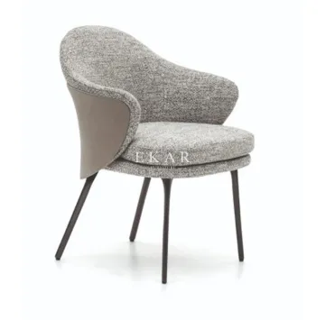 Modern Fabric/Leather Armchair with Stainless Steel Legs - Wholesale Restaurant & Dining Room Chairs