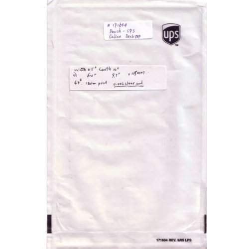 UPS мешок 171604# упаковочный список конверт