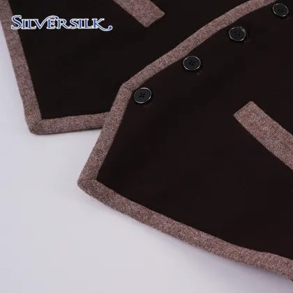 Vintage brown men tuxedo vest for suit