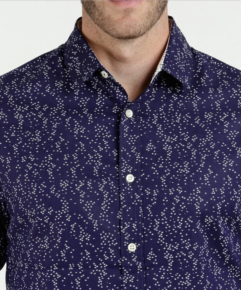 Mens 100% Cotton Casual Long Sleeve Printed Shirts