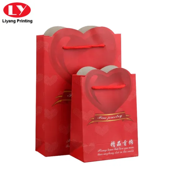 Custom Logo Paper Bag Jewelry Hanging Bags