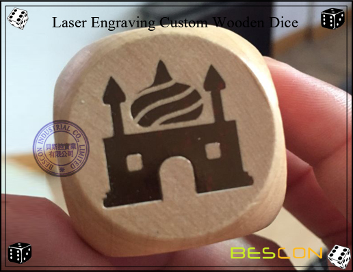 Laser Engraving Custom Wooden Dice-2