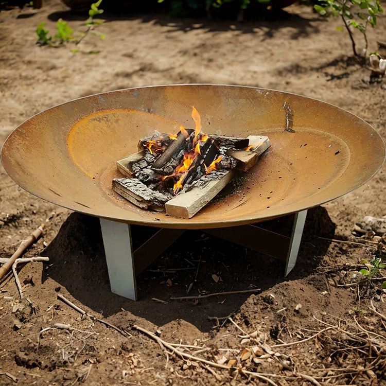 outdoor cauldron fire pit