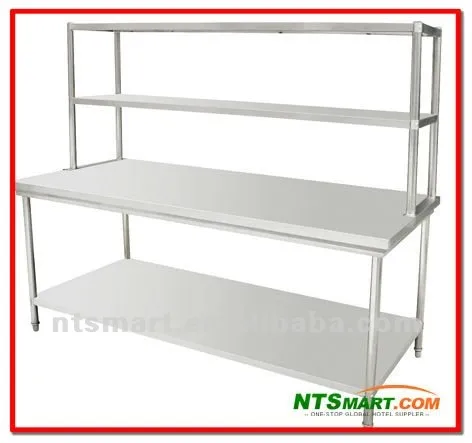 Stainless Steel Work Table with Top Shelf