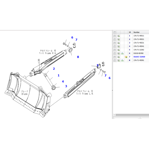 Supply imported D155AX-6 pusher D17A-71-45591