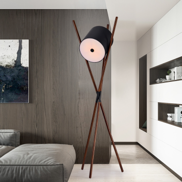 Led Drum Floor Lamp Tripod Designer Drum Floor Lights for Living Room Factory