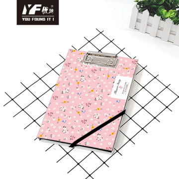 Custom flower story style cute A5 clipboard binding loose leaf notebook hardcover diary