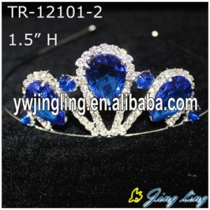 Sapphire Crowns Blue Rhinestone Cheap Girls Tiaras