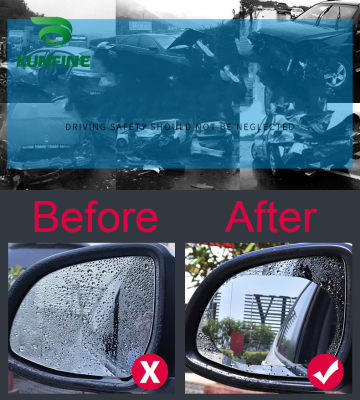 2PCS Car Rearview Mirror Protective Film Car Mirror Window Clear Film Anti Dazzle Waterproof Rainproof Anti Fog Car Sticker