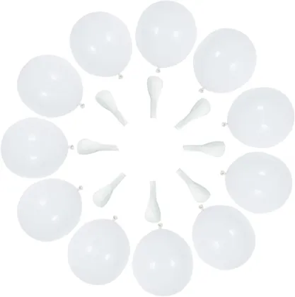 White macaron latex balloons