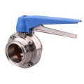 Stainless steel butterfly valve tri-clamp butterfly valve with blue trigger handle