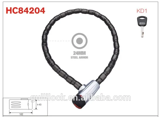 Carapace Lock,Armored Cable Lock,Motorcycle Lock HC84204