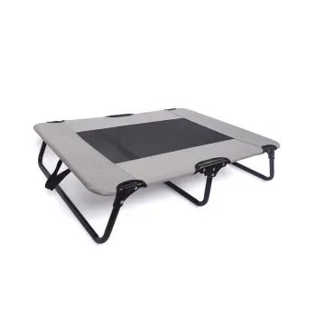 Geerduo Folding Metal Mesh Elevated Dog Bed for Pet Comfort