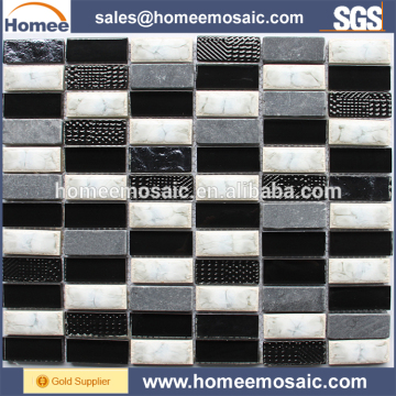 China Glass Mix Stone and Ceramic Mosaic Tile for Wall Decoration
