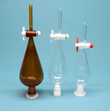 Amber Glass Separate Funnel with stopcock 125ml