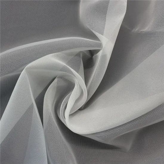 White Terylene Organza Tulle Fabric for Wedding Dress